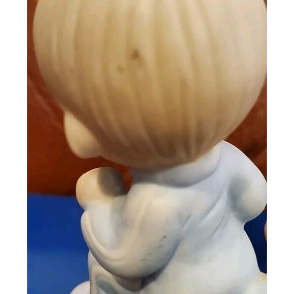 Vtg 1979 Jonathan & David Enesco Precious Moments Boy Running Dog Figurine - Picture 13 of 13